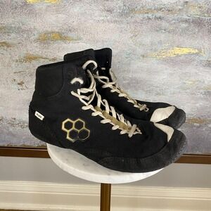 RUDIS Wrestling Shoes Mens Size 10.5 Black High Top Sneakers CLT-0018-BG-10.5